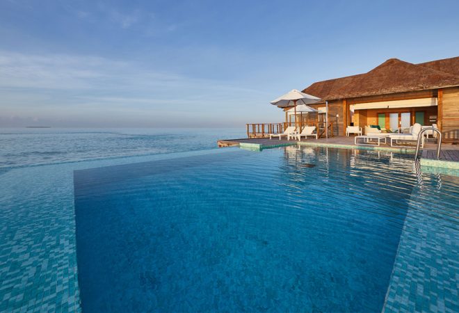 Sunset Water Villa pool