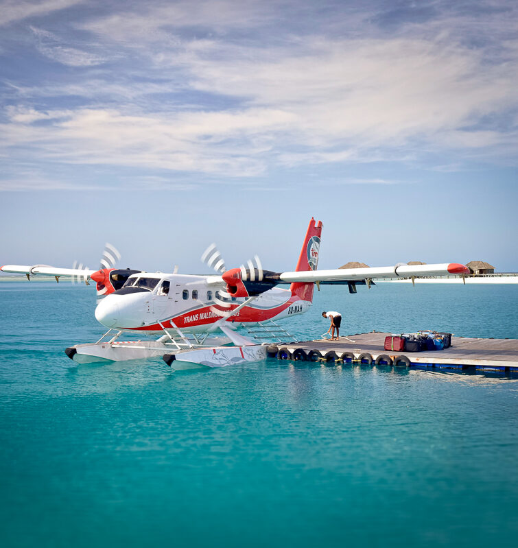 Conrad Maldives Rangali Island Seaplane Arrival pier 