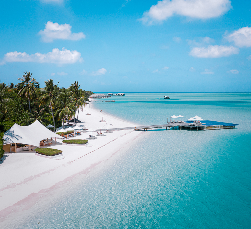 Conrad Maldives Rangali Island Quiet zone birds eye infinity pool