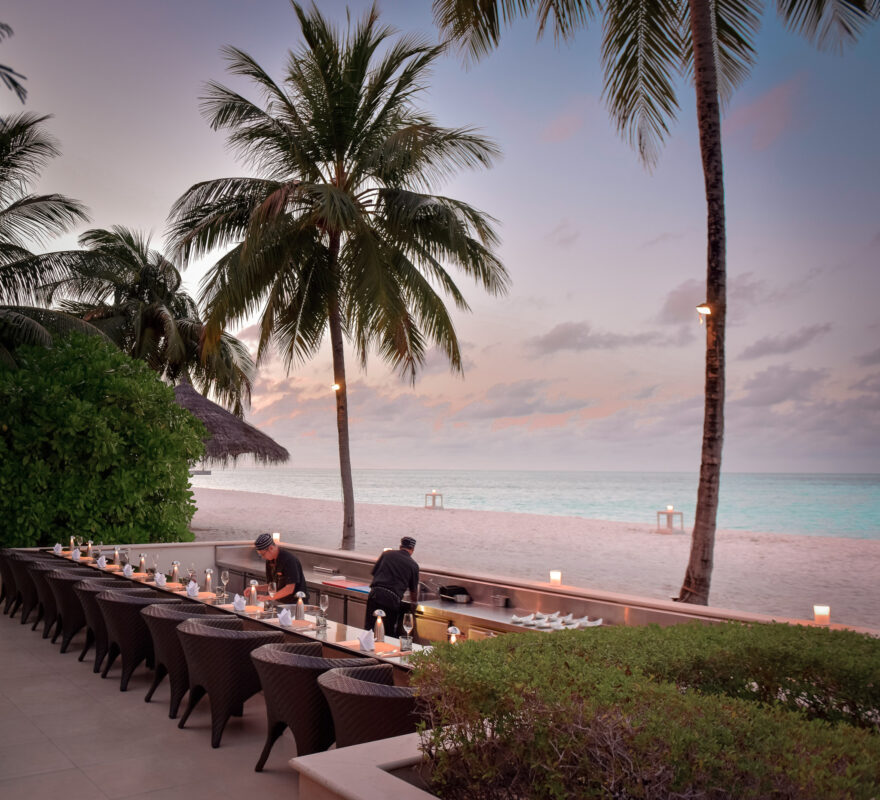 Conrad Maldives Rangali Island Koko Grill dining by the beach serenity