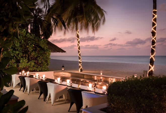 Conrad Maldives Rangali Island Koko Grill dining by the beach serenity