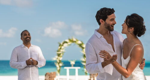 Conrad Maldives Rangali Island renewal of vows couple